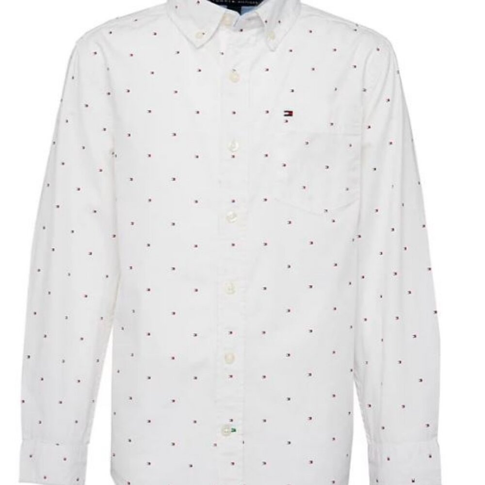 Tommy Hilfiger Boys All Over Print Button Down Shirt